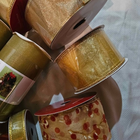 Assorted Gold, Bronze and Red Ribbon Collection - Picture 5 of 9